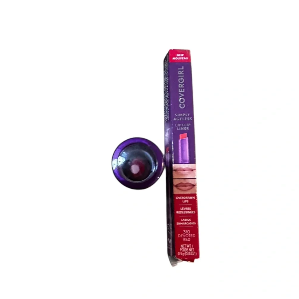 COVERGIRL Simply Ageless lipstick and lip liner in 310 Devoted Red NWT